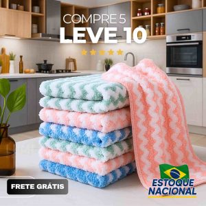 (Compre 5 Leve 10) Panos Mágicos® - Limpeza Premium Chef Atoalhado - Brinde Exclusivo
