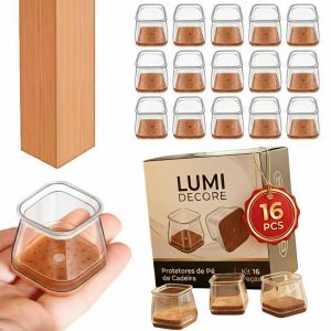 Kit 16 Protetores de Silicone Flexíveis para Pés de Cadeiras & Móveis Premium - Brinde Exclusivo 🏆
