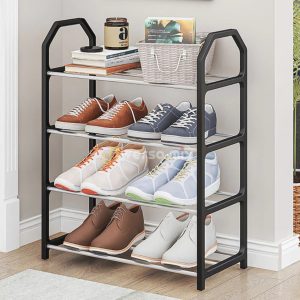 (Kit com 2 unidades) Sapateira Vertical 4 Andares: Organização. Versatilidade e Design Minimalista