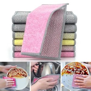 (Kit com 10) Pano de Lavar Louça Ultra Absorvente: Limpeza Profunda sem Esforço e sem Danificar Superfícies